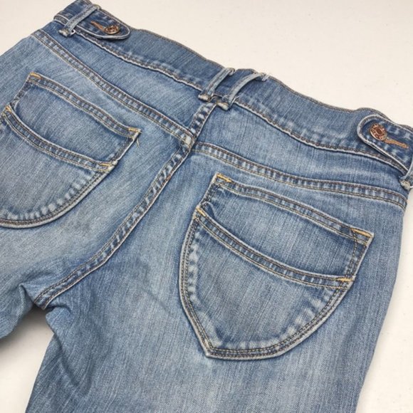 VINTAGE OLD NAVY LIGHTWASH DENIM CAPRIS 6/28x17 😎 - Picture 6 of 9